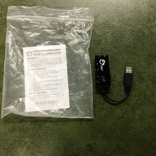 Siig USB Stereo Audio Adapter