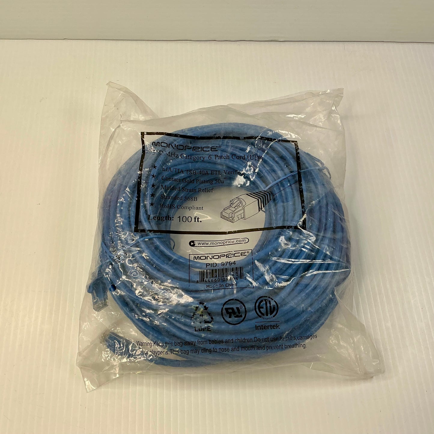 100 Meters of Cat.6 Ethernet Cable