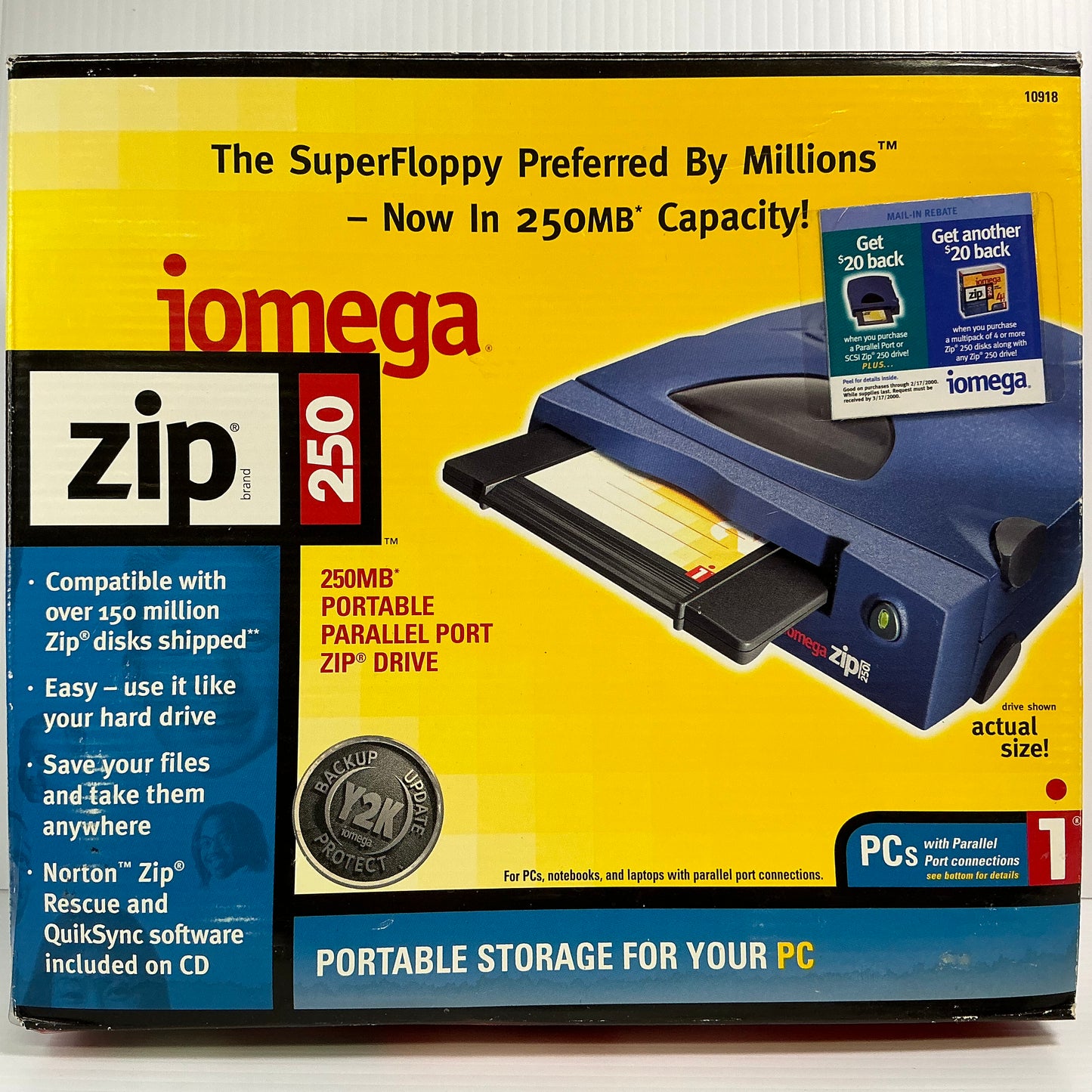 Iomega Zip 250  External Drive Untested