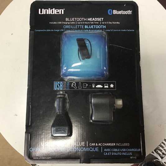 Uniden BT112 Bluetooth Headset Kit [Sealed Package]