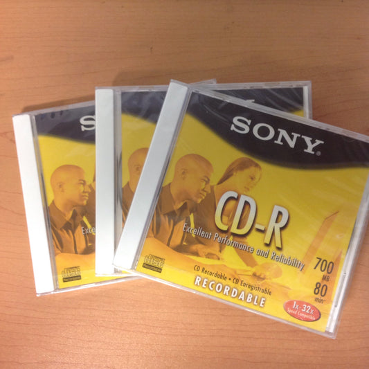 Sony CD-R | 3 Pack | High Speed | 700 MB/Mo | 80 min