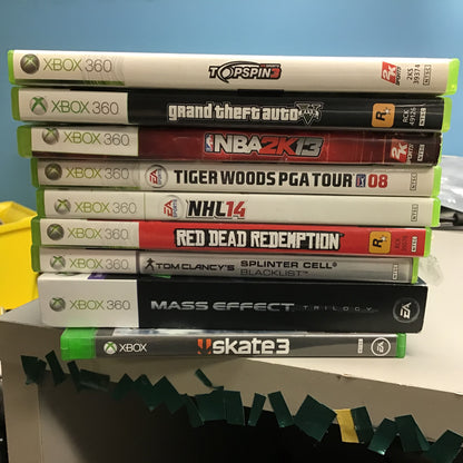 XBOX 360 S w/ 3 Controllers + 9 Games