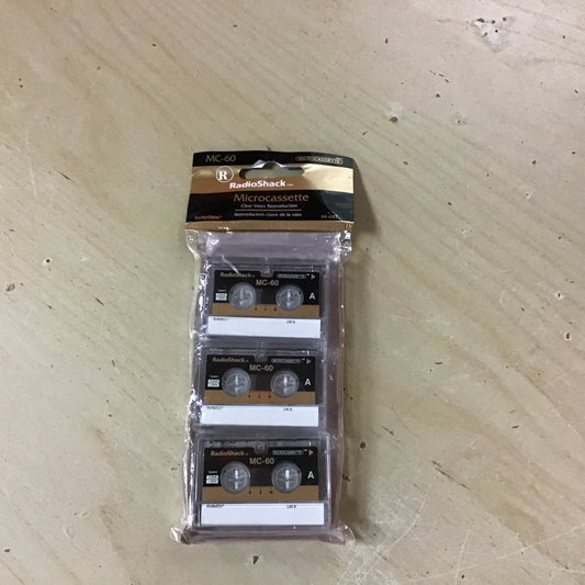 3 RadioShack Microcassettes