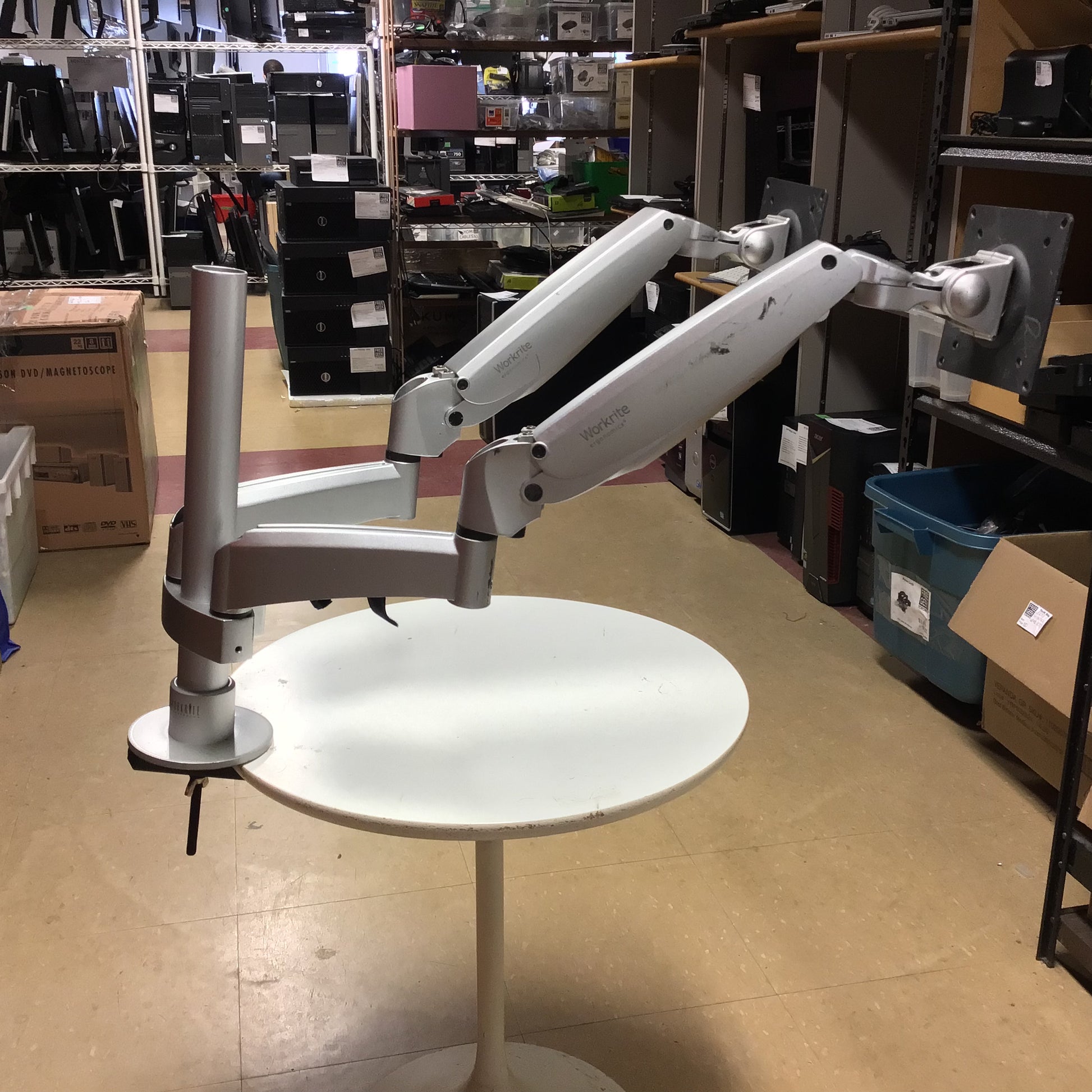 Workrite Poise Ergonomic Dual Monitor Arms – Free Geek Toronto